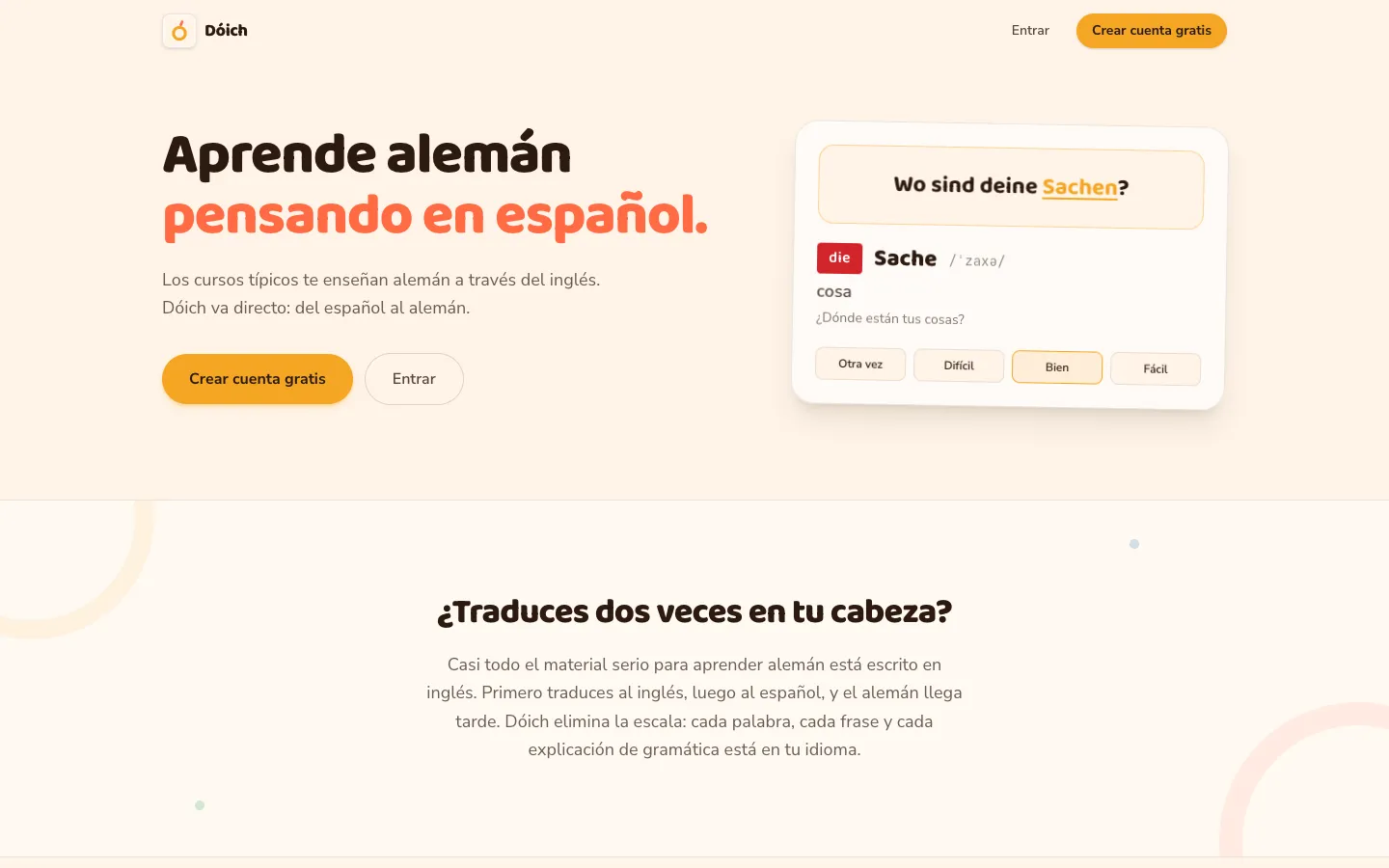 Página de inicio de Dóich