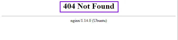 Error 404 Not Found de Nginx 1.14.0 en Ubuntu